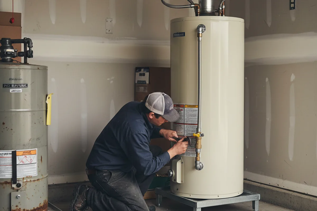 Water heater and shutoff valve replacement in Maple Lake